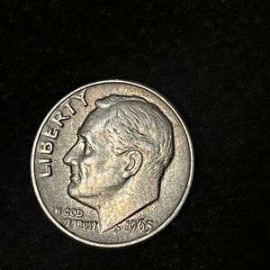ULTRA RARE 1965 Silver Dime Coin